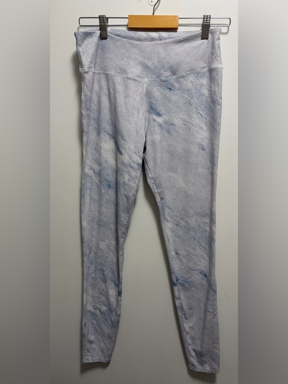 Varley Marble Leggings in White and Blue Women’s Size Large
